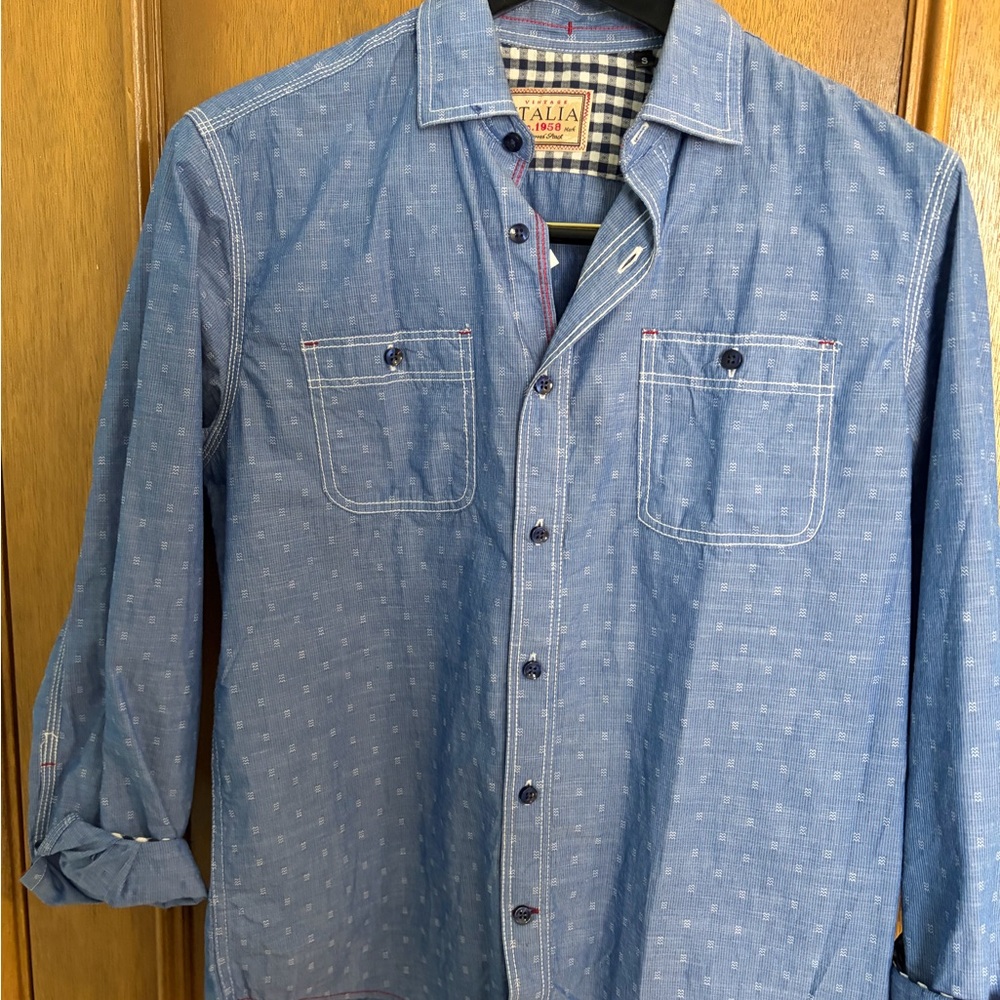 Reserved Blue Casual Button Down Shirt